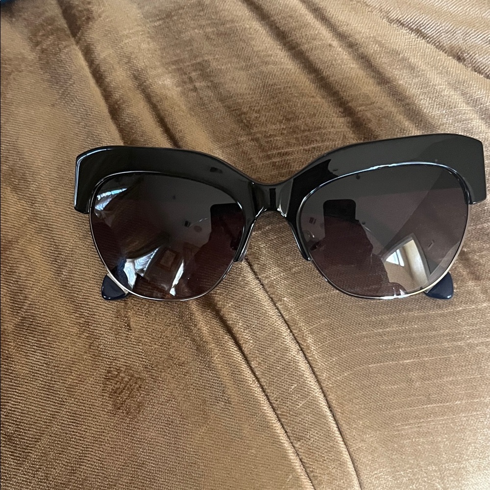 Zac Posen Black Cat-Eye Women's Sunglasses